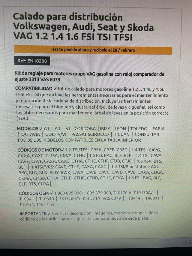 kit calado distribucion grupo vag