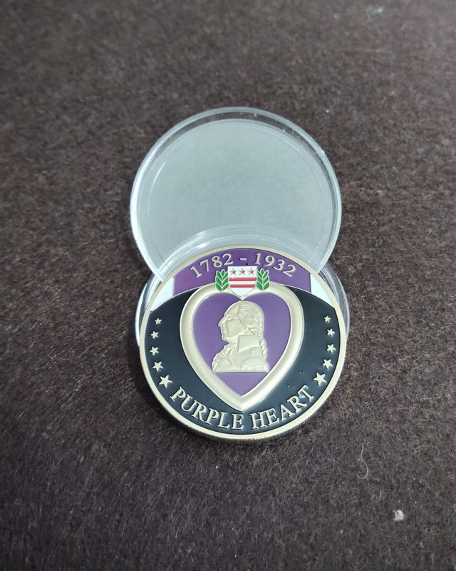 Moneda representando el Corazón Púrpura EEUU