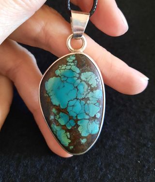 Colgante de Turquesa y Plata de Ley