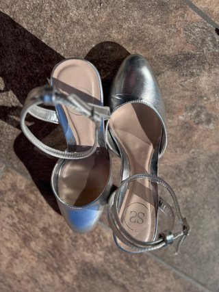 Sandalias plateadas talla 39
