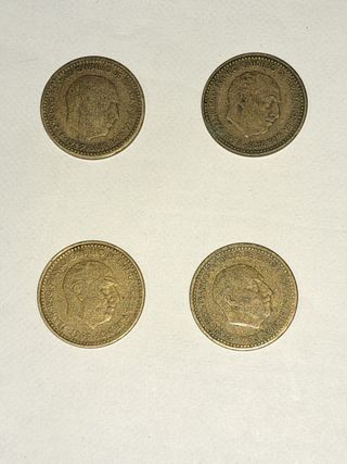 Monedas de UNA PESETA Franco varios años