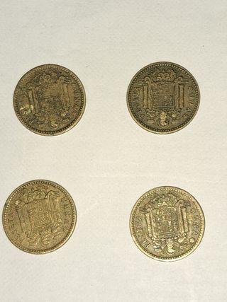Monedas de UNA PESETA Franco varios años