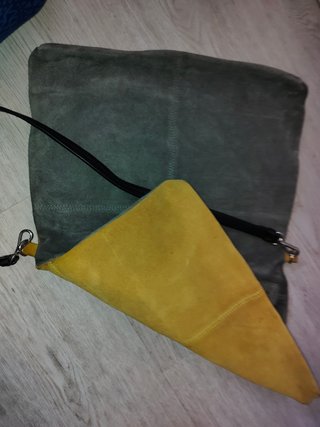 Bolso Zara trafaluc mostaza/ Verde