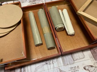 valigetta in legno x pittori