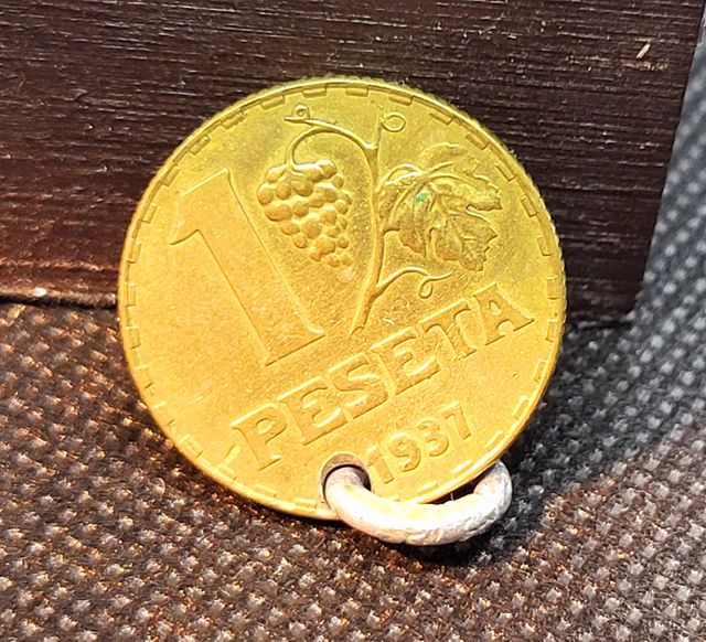 Moneta 1 peseta 1937 [Colgante]