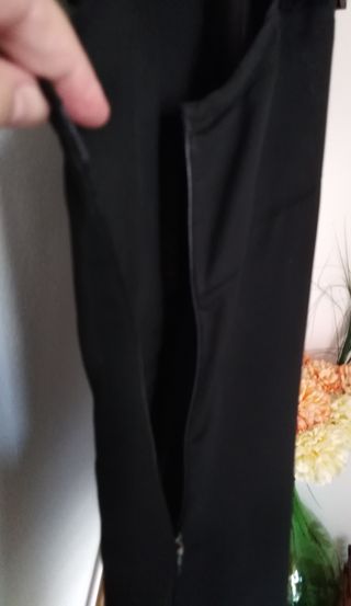 Tunica top lunga nera chiffon, Tg. 54/56, EU 50