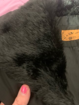 Abrigo cuello con pelo