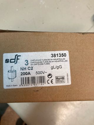Fusible Df Nh2 200A 500V pack 3 unidades