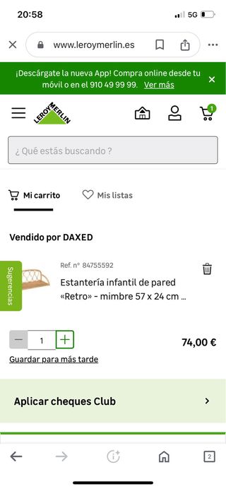 Estantería de pared