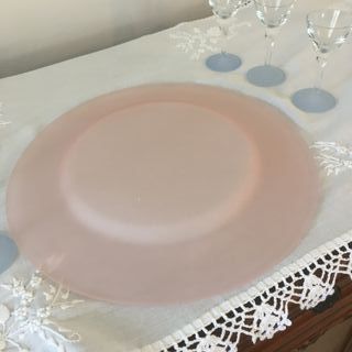 SET vassoio, brocca e sei bicchieri vetro satinato