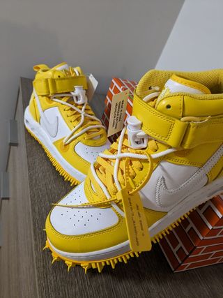 yellow high top air force ones
