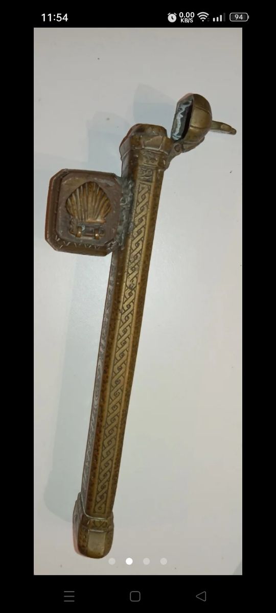 CALAMAIO DA SCRIVANIA DA VIAGGIO IN BRONZO ANTICO