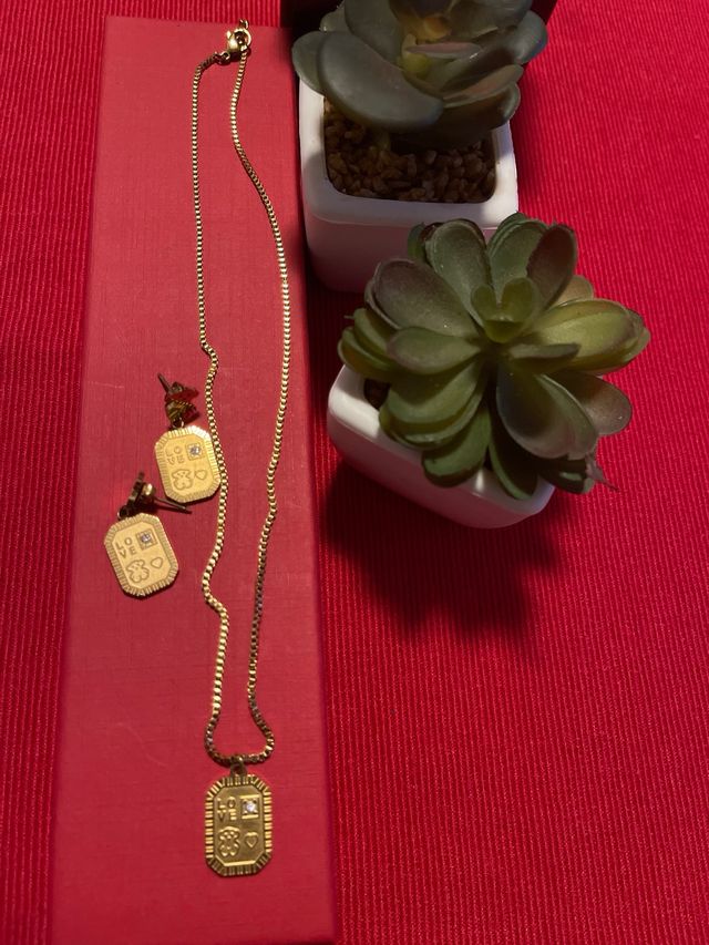 Conjunto pendiente y colgante