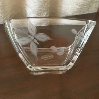 Ciotola di cristallo pesante decorazioni satinate