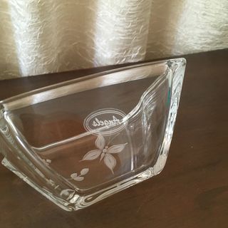 Ciotola di cristallo pesante decorazioni satinate