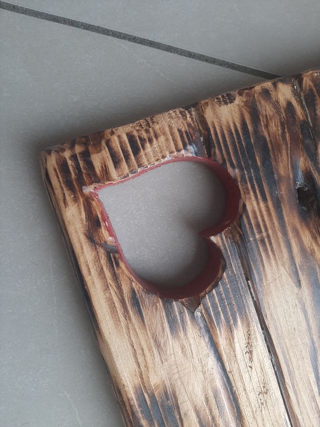 Vassoio legno bruciato