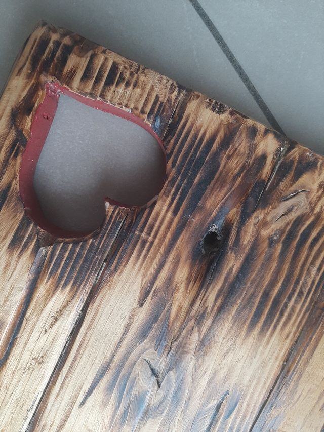 Vassoio legno bruciato