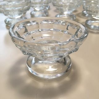 Set 9 coppette vintage vetro pesante