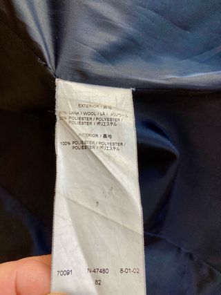 Abrigo ADOLFO DOMINGUEZ azul marino talla M