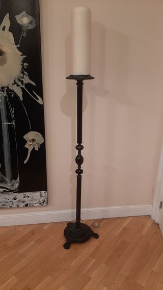candelabro decoración antiguo con velon