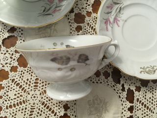 Coppia tazze da tè in porcellana, vintage anni '50