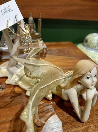 Pendientes de llaves acero y circonitas