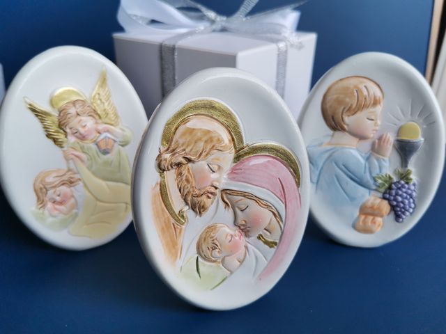 Bomboniere sacra famiglia comunione cresima battes