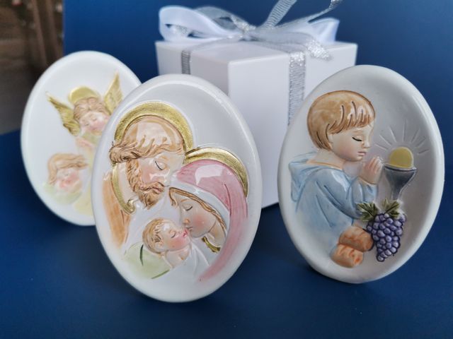 Bomboniere sacra famiglia comunione cresima battes