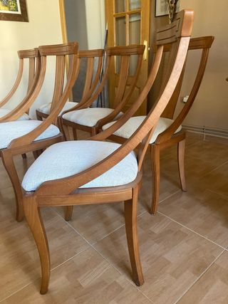 Sillas nogal comedor