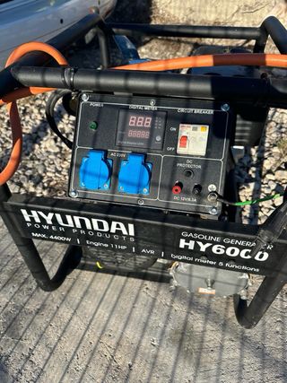 GRUPO ELECTRÓGENO GASOLINA Y GAS HYUNDAI HY6000