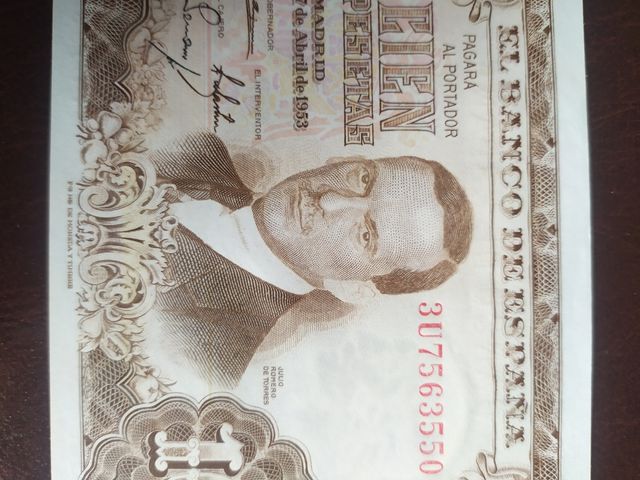 100 pesetas de 1953. SIN CIRCULAR