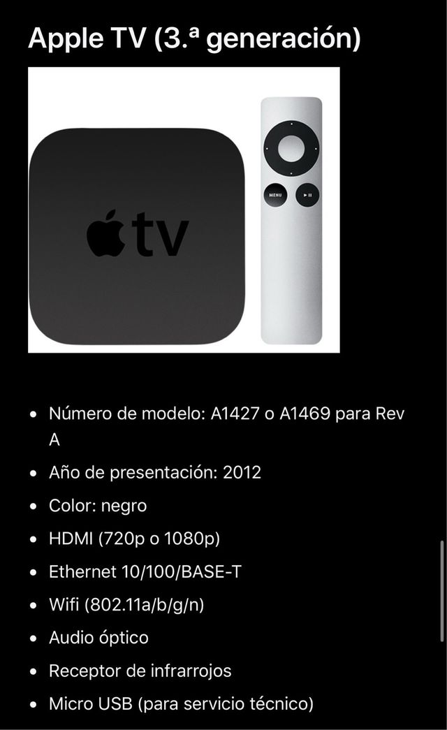 Apple TV 3ª generacion
