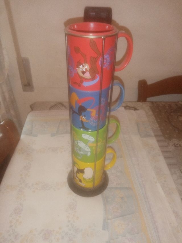 bicchieri Looney tunes con supporto