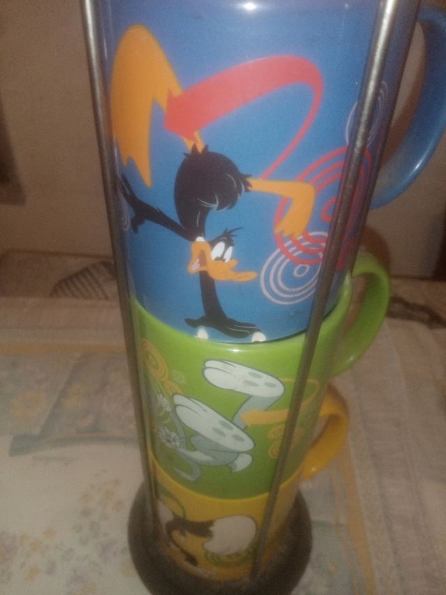bicchieri Looney tunes con supporto