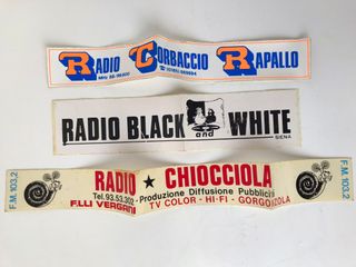 LOTE DE 11 PEGATINAS DE EMISORAS RADIO AÑOS 70-80