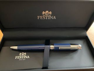 Penna biro Festina, NUOVA, blu, con refil blu