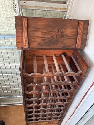 botellero de madera