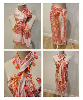 *Fular Pañuelo Pareo Vestido Coral*