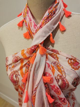 *Fular Pañuelo Pareo Vestido Coral*