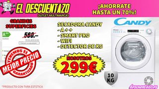 SECADORA CANDY 10 KG A+++ BOMBA DE CALOR