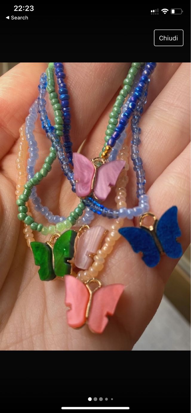 set bracciali farfalla