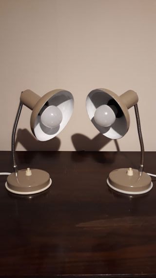 Coppia abat-jour della Veneta Lumi color tortora