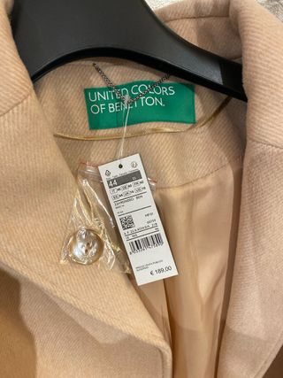 ABRIGO paño-lana BENETTON sin estrenar