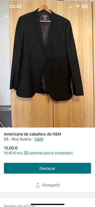 Americana de traje negra