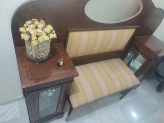 Mueble entrada o recibidor de caoba antiguo