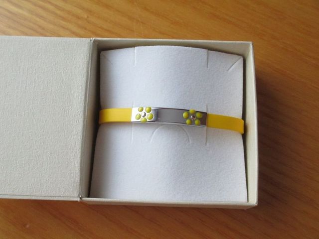 BRACCIALE IN SILICONE ACCIAIO E ORO