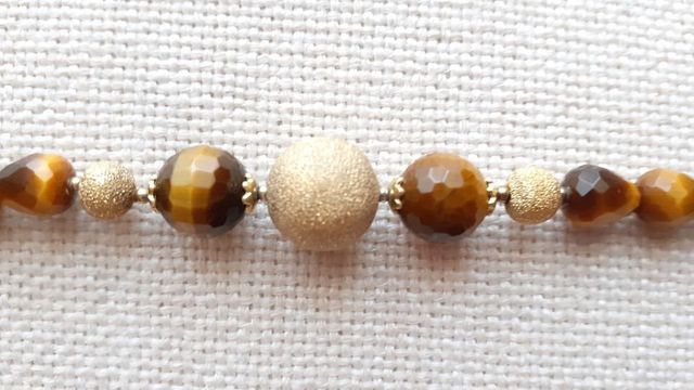 COLLANA GIROCOLLO IN OCCHIO DI TIGRE E ARGENTO