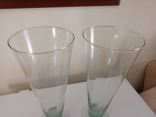 Coppia vasi conici in vetro