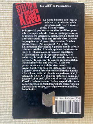 LIBRO “LA ZONA MUERTA”, DE STEPHEN KING
