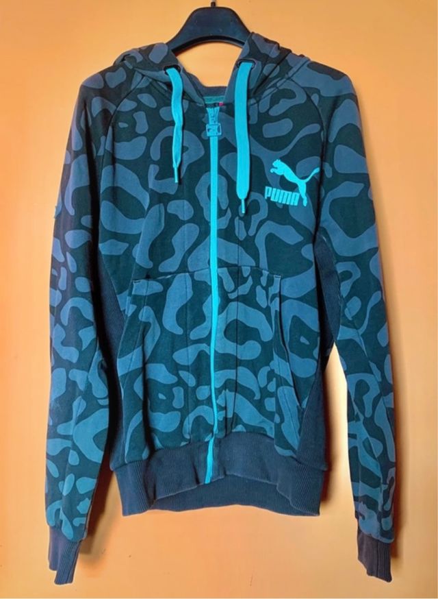 Felpa con zip PUMA unisex taglia S camouflage